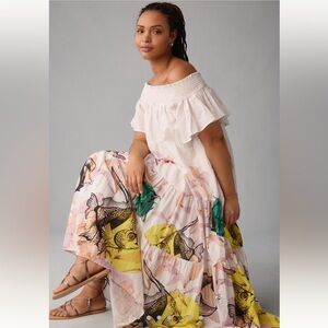 Pia Binazzi Tiered Off-The Shoulder Dress